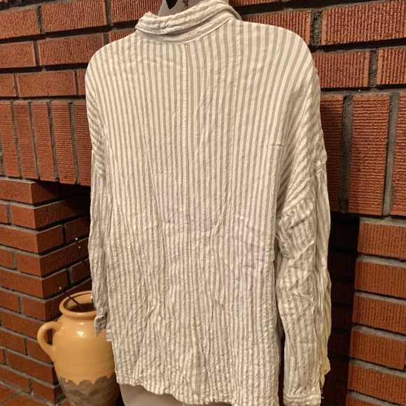 "Max Studio" button-down shirt, stripped, M - Picture 6 of 11